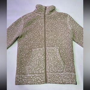 Women's Express Light Brown Faux Fur Jacket Full Zip Small